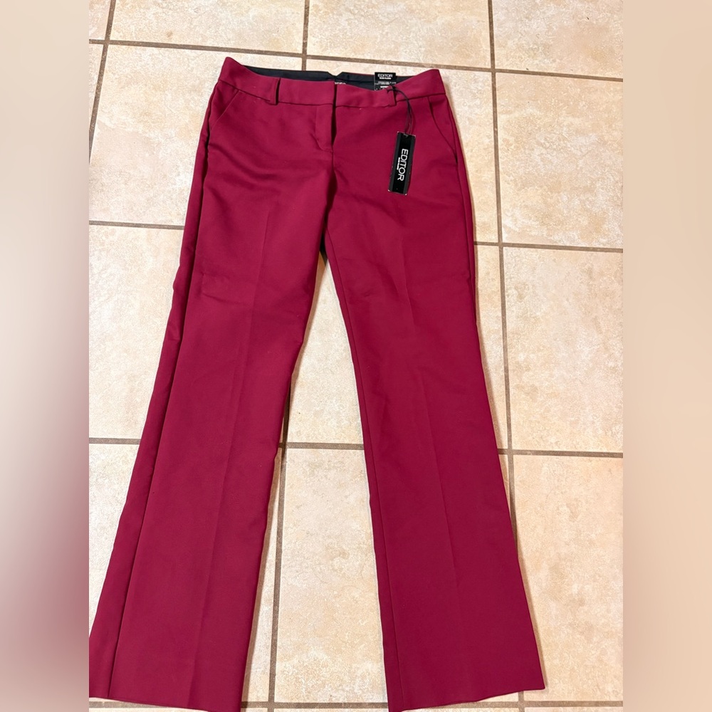 Express Burgundy Editor Pants